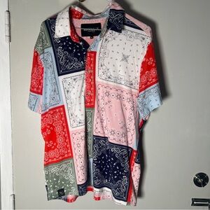 Patchwork Bandana Button Up